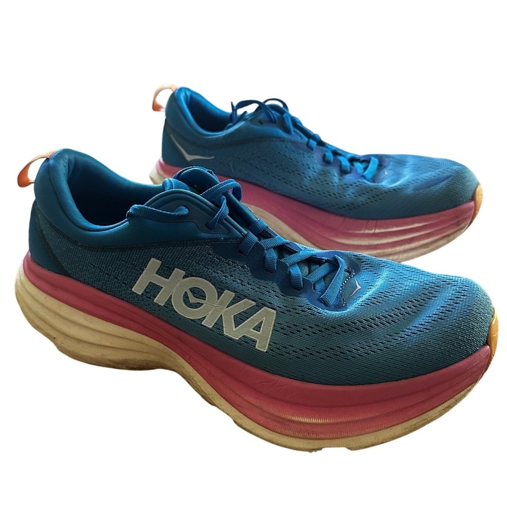 Hoka Blue Pink Orange Bondi 8 Running‎ Shoes Women's 11